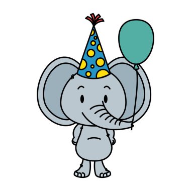 sevimli küçük fil karakter