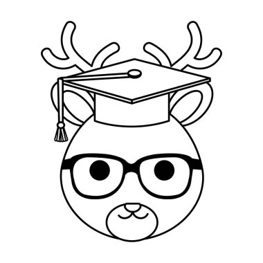 sevimli küçük Ren geyiği karakter