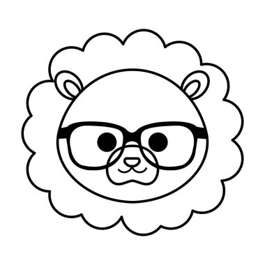 sevimli küçük aslan karakter