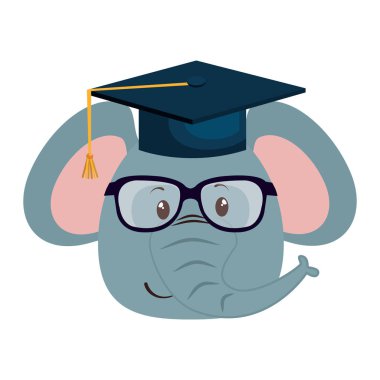 sevimli küçük fil karakter