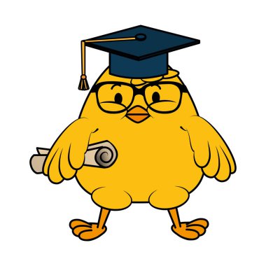 Sevimli tavuk karakteri.