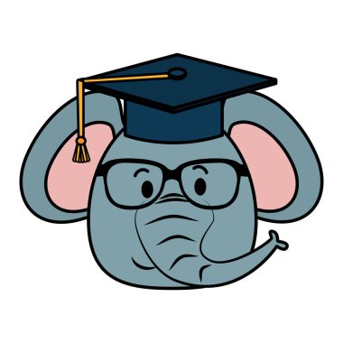 sevimli küçük fil karakter