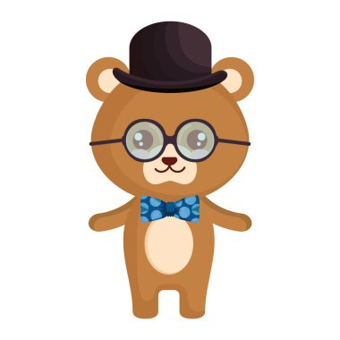 sevimli küçük ayı karakter