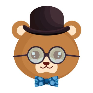 sevimli küçük ayı karakter