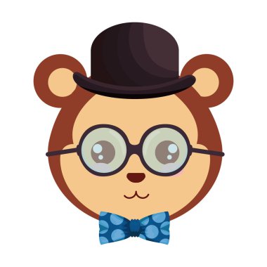 sevimli küçük maymun karakter