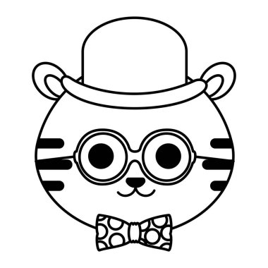 sevimli küçük kaplan karakter