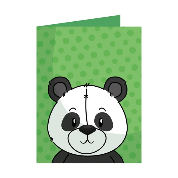 Ładny mały miś panda postać — Wektor stockowy