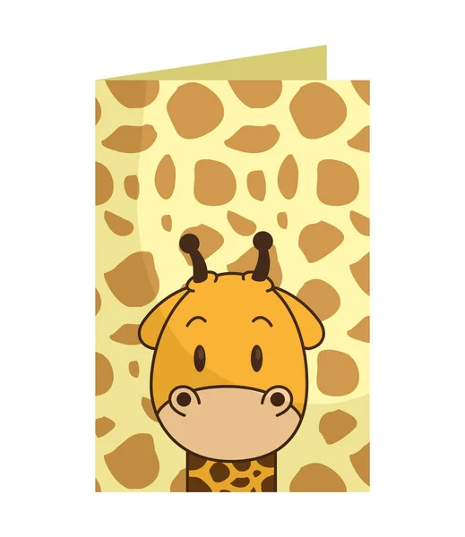 Personagem girafa pouco bonito — Vetor de Stock