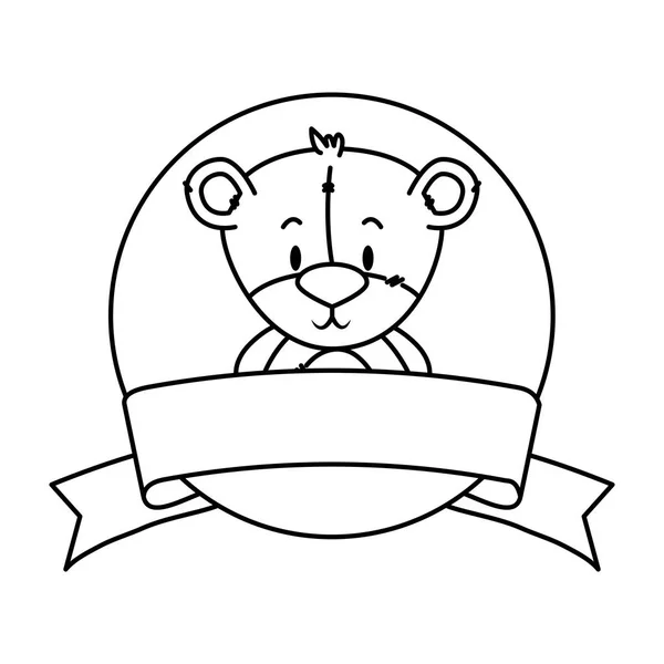 Lindo pequeño oso carácter — Vector de stock