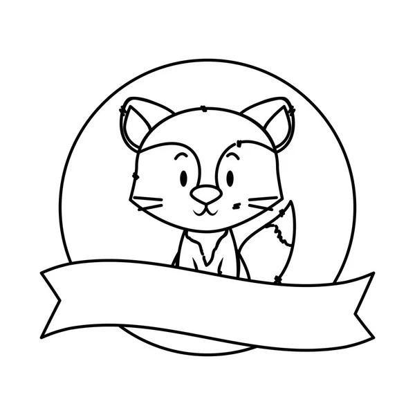 Cute little fox character — Stock Vector