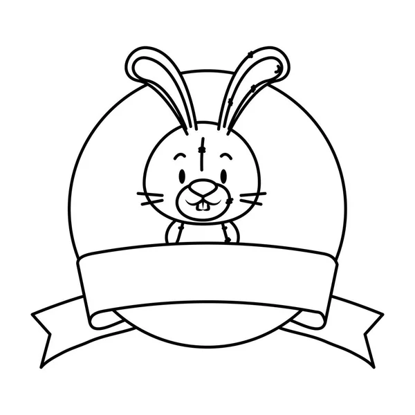 Mignon petit lapin personnage — Image vectorielle