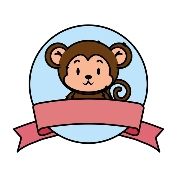 Niedliche kleine Affenfigur — Stockvektor
