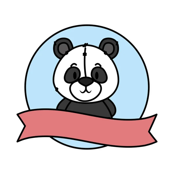 귀여운 작은 곰 팬더 캐릭터 — 스톡 벡터
