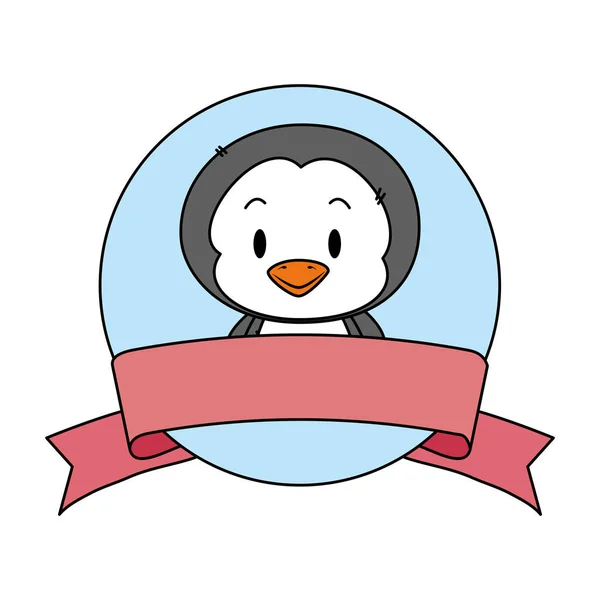 Χαριτωμένο μικρό πιγκουίνος χαρακτήρα — Διανυσματικό Αρχείο