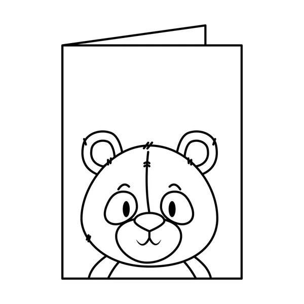 Söta lilla björnen karaktär — Stock vektor