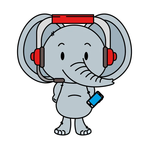 Roztomilá postavička slon — Stockový vektor