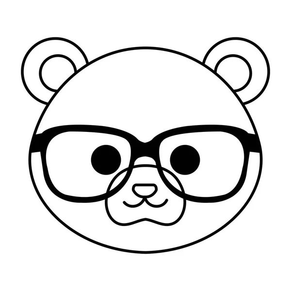 Lindo pequeño oso carácter — Vector de stock