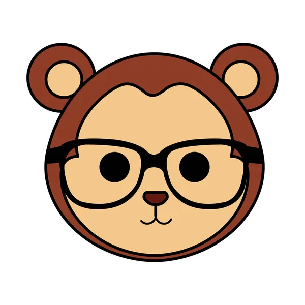 Cute little monkey karakter — Stockvector