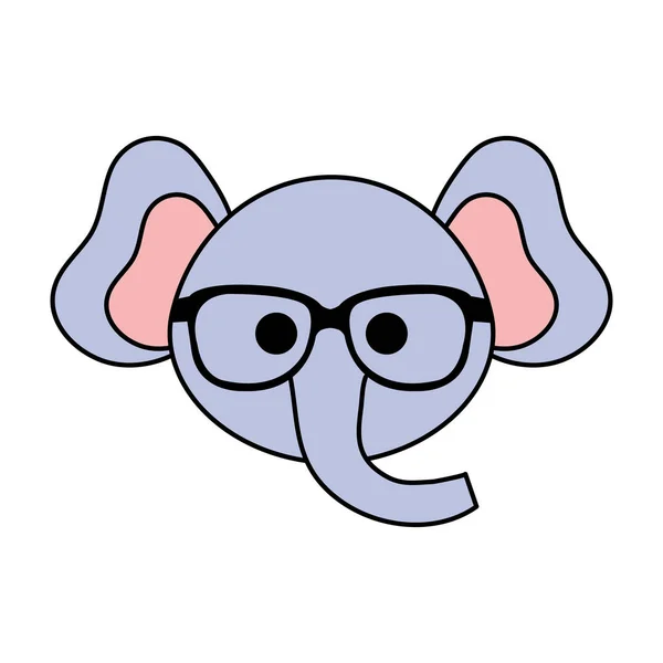 Söt liten elefant karaktär — Stock vektor