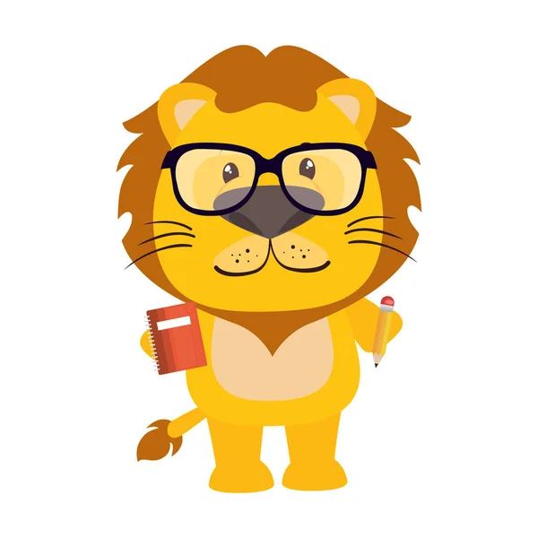 Carino piccolo personaggio leone — Vettoriale Stock