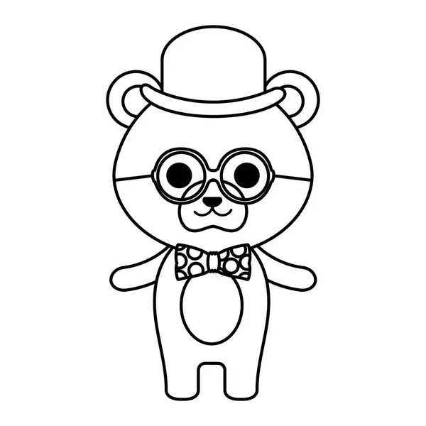 かわいい小さなクマ文字 — ストックベクタ