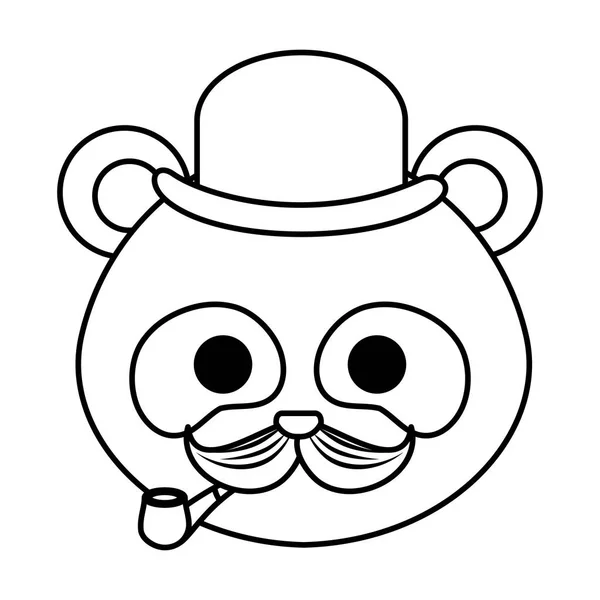 Aranyos kis medve karakter — Stock Vector