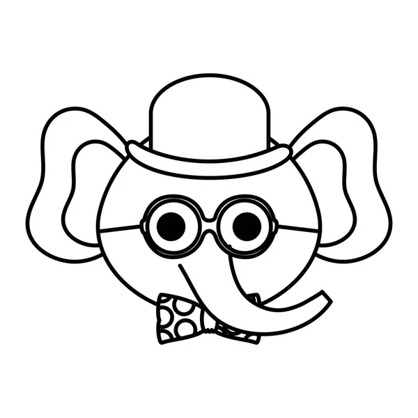 귀여운 코끼리 일러스트 디자인 — 스톡 벡터