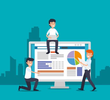 bilgisayar teknolojisi ve belgeleri strateji ile erkekler