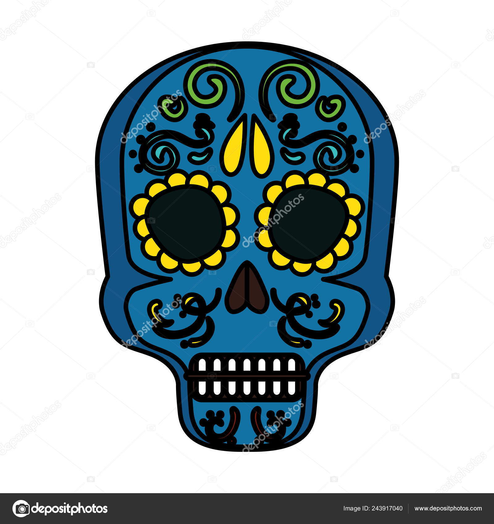 Vektorgrafiken Totenkopfmaske Vektorbilder Totenkopfmaske Depositphotos
