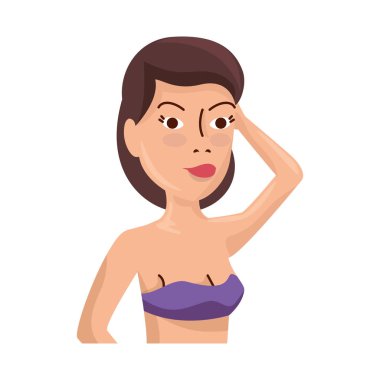 kadın bikini karakter vektör çizim tasarım