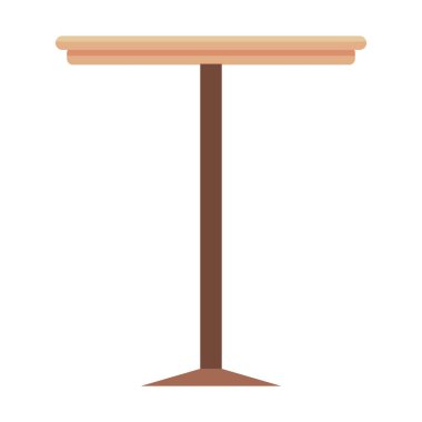 ahşap masa simge vektör illüstrasyon izole