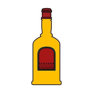tekila şişesi simge vektör illüstrasyon izole