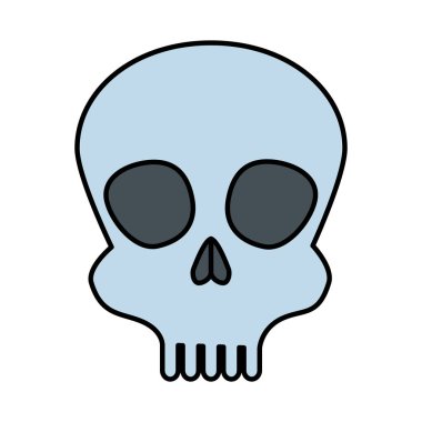 kafatası baş izole simge vektör çizim tasarım