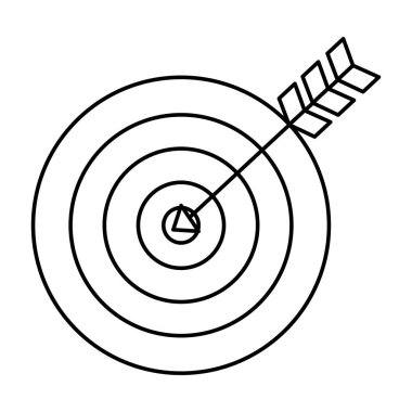 ok simgesi vektör illüstrasyon tasarımı olan hedef