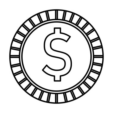 madeni para izole para simge vektör çizim tasarım