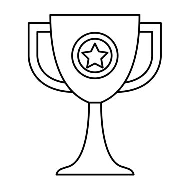 Trophy Kupası Ödülü simge vektör illüstrasyon tasarımı