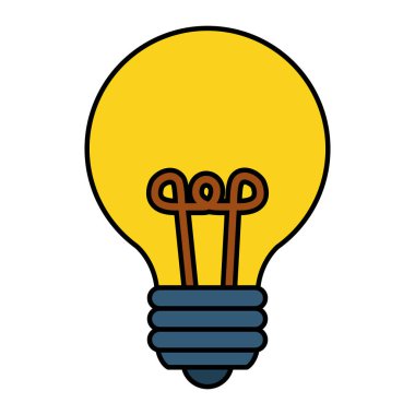 ampul ışık fikir simge vektör çizim tasarım