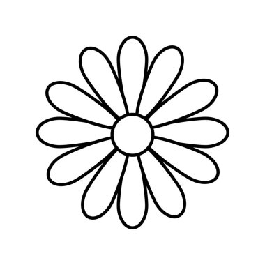 güzel çiçek izole simge vektör çizim tasarım