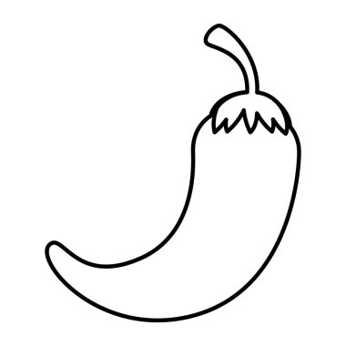 sıcak biber simge vektör çizim tasarım