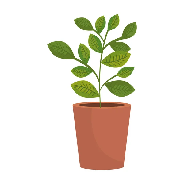 ポットアイコンベクトルイラストデザインの観葉植物 — ストックベクタ
