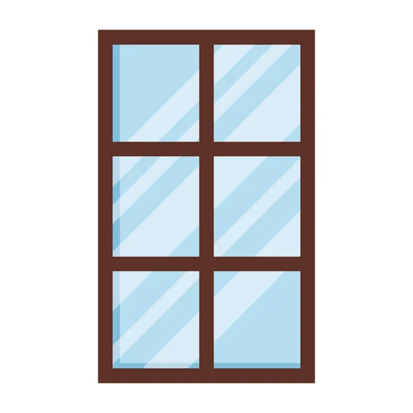 家の窓のアイコン ベクトル イラスト デザインを分離しました — ストックベクタ