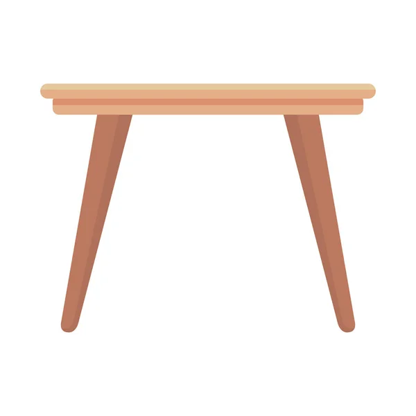 Table Bois Icône Isolée Vecteur Illustration Design — Image vectorielle