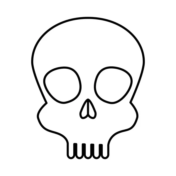 Skull Head Isolated Icon Vector Illustration Design — Stock Vector
