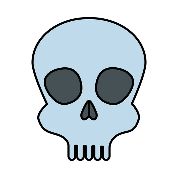 Skull Head Isolated Icon Vector Illustration Design — Stock Vector