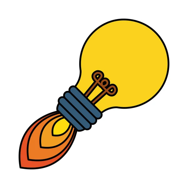 Bulb Light Idea Launcher Vector Illustration Design — Stock Vector