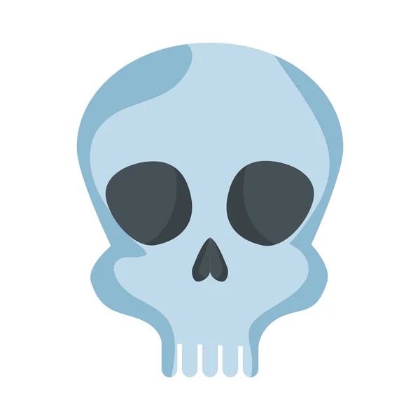 Skull Head Isolated Icon Vector Illustration Design — Stock Vector