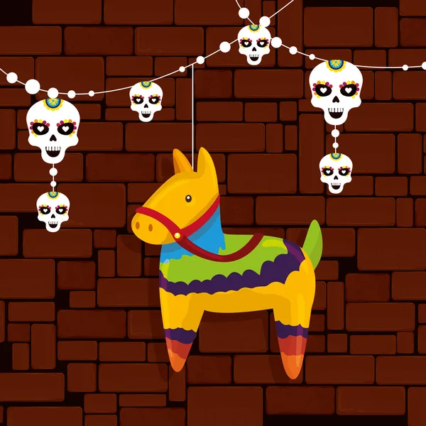 Piñata Latina Aislado Icono Vector Ilustración Diseño — Archivo Imágenes Vectoriales