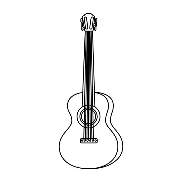 Mexikanische Gitarron Instrument Icon Vektor Illustration Design — Stockvektor