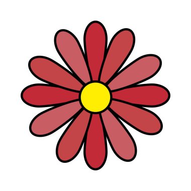 güzel çiçek izole simge vektör çizim tasarım