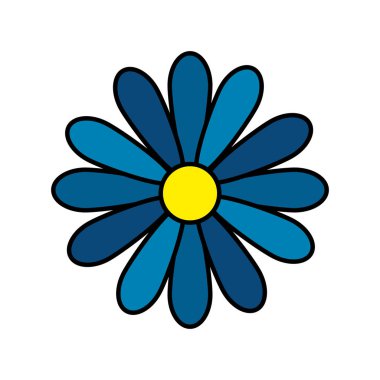 güzel çiçek izole simge vektör çizim tasarım